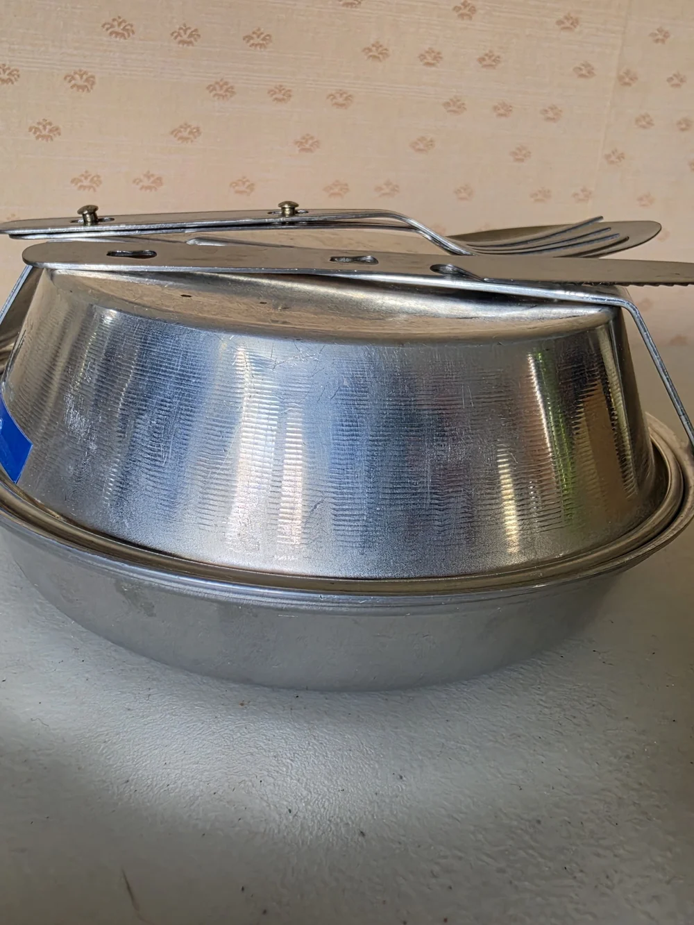 Vintage Mirro Aluminum Cookware Camping Mess Kit Set Utensils